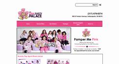 Desktop Screenshot of pinkpartypalaceindy.com